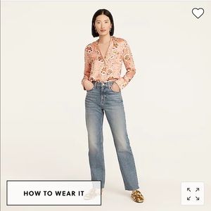 Jcrew High-rise full-length '90s classic-straight jean in Holly wash BNWT